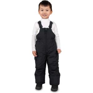 JAN & JUL Toasty-Dry Waterproof Insulated Snow Bib Pants for Kids(Black)