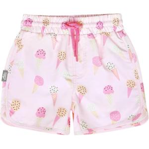 JAN & JUL UV Swim Shorts and Long Sleeve UV Shirt for Toddlers(Swim Shorts: Pink Ice Cream)