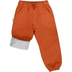 JAN & JUL Waterproof Fleece Lined Snow and Rain Pants for Toddlers and Kids(Cozy-dry: Terracotta)