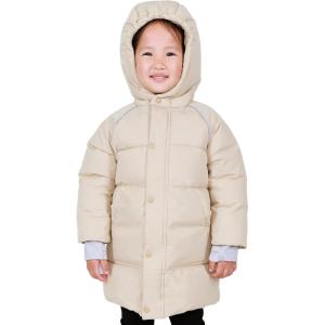 JAN & JUL Waterproof Insulated Puffy Coat for Toddlers and Kids(Waterproof: Oat)