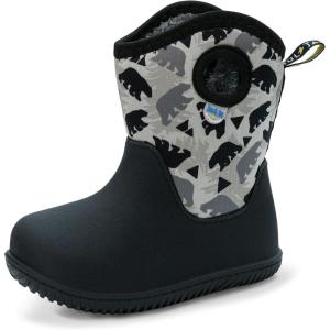 JAN & JUL Waterproof Insulated Winter Boots for Toddlers and Kids(Bear Cub)