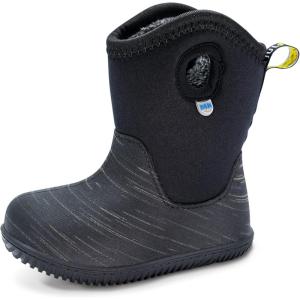 JAN & JUL Waterproof Insulated Winter Boots for Toddlers and Kids(Black Birch)