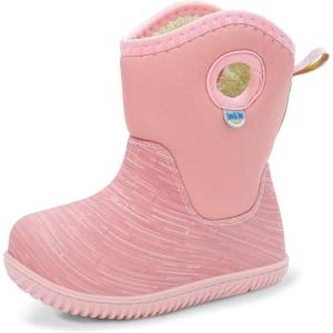 JAN & JUL Waterproof Insulated Winter Boots for Toddlers and Kids(Dusty Pink Birch)
