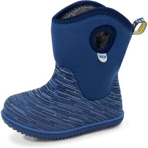 JAN & JUL Waterproof Insulated Winter Boots for Toddlers and Kids(Navy Birch)