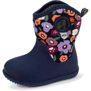 JAN & JUL Waterproof Insulated Winter Boots for Toddlers and Kids(Winter Flowers)