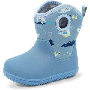 JAN & JUL Waterproof Insulated Winter Boots for Toddlers and Kids(Wolf and Bear)