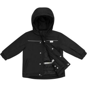 JAN & JUL Waterproof Ski Jacket, Insulated Snow Coat for Toddlers(Black)