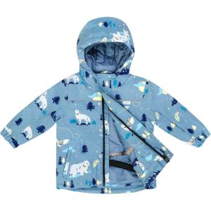 JAN & JUL Waterproof Ski Jacket, Insulated Snow Coat for Toddlers(Wolf and Bear)