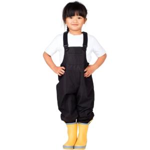 JAN & JUL Waterproof Snow Bib Pants with Fleece-Lining, Overalls for Toddlers and Kids(Cozy-dry: Black)