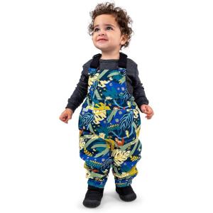JAN & JUL Waterproof Snow Bib Pants with Fleece-Lining, Overalls for Toddlers and Kids(Cozy-dry: Jungle Nights)