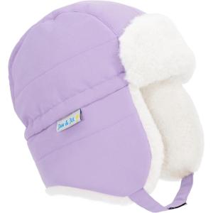 JAN & JUL Waterproof Winter Hat for Babies and Kids(Lavender – No Toggle)