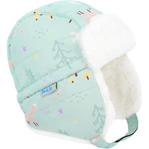 JAN & JUL Waterproof Winter Hat for Babies and Kids(Minty Forest – No Toggle)