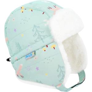 JAN & JUL Waterproof Winter Hat for Babies and Kids(Minty Forest)
