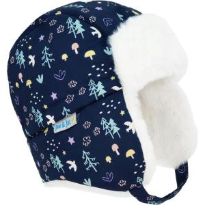 JAN & JUL Waterproof Winter Hat for Babies and Kids(Navy Forest – No Toggle)