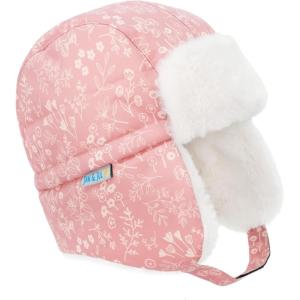 JAN & JUL Waterproof Winter Hat for Babies and Kids(Prairie Flowers – No Toggle)