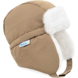 JAN & JUL Waterproof Winter Hat for Babies and Kids(Soft Brown – No Toggle)