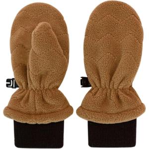 JAN & JUL Winter Fleece Mittens for Baby and Toddler(Brown Bear)