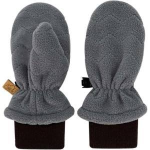 JAN & JUL Winter Fleece Mittens for Baby and Toddler(Dark Grey)