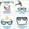 JAN & JUL Baby Toddler Kids’ Flexible UV-400 Polarized Sun-glasses with Strap for Girls Boys(Black Aurora)
