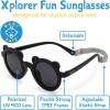 JAN & JUL Baby Toddler Kids’ Flexible UV-400 Polarized Sun-glasses with Strap for Girls Boys(Black Bear)