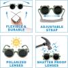 JAN & JUL Baby Toddler Kids’ Flexible UV-400 Polarized Sun-glasses with Strap for Girls Boys(Crocodile Green Bear)