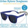 JAN & JUL Baby Toddler Kids’ Flexible UV-400 Polarized Sun-glasses with Strap for Girls Boys(Navy)