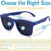 JAN & JUL Baby Toddler Kids’ Flexible UV-400 Polarized Sun-glasses with Strap for Girls Boys(Navy)
