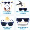 JAN & JUL Baby Toddler Kids’ Flexible UV-400 Polarized Sun-glasses with Strap for Girls Boys(Navy)