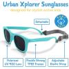 JAN & JUL Baby Toddler Kids’ Flexible UV-400 Polarized Sun-glasses with Strap for Girls Boys(Navy Aurora)