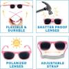 JAN & JUL Baby Toddler Kids’ Flexible UV-400 Polarized Sun-glasses with Strap for Girls Boys(Peachy Pink)