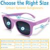 JAN & JUL Baby Toddler Kids’ Flexible UV-400 Polarized Sun-glasses with Strap for Girls Boys(Purple Popsicle)