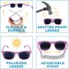 JAN & JUL Baby Toddler Kids’ Flexible UV-400 Polarized Sun-glasses with Strap for Girls Boys(Purple Popsicle)
