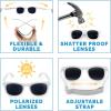 JAN & JUL Baby Toddler Kids’ Flexible UV-400 Polarized Sun-glasses with Strap for Girls Boys(White)