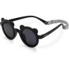 JAN & JUL Baby Toddler Kids’ Flexible UV-400 Polarized Sun-glasses with Strap for Girls Boys(Black Bear)