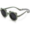JAN & JUL Baby Toddler Kids’ Flexible UV-400 Polarized Sun-glasses with Strap for Girls Boys(Crocodile Green Bear)