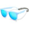 JAN & JUL Baby Toddler Kids’ Flexible UV-400 Polarized Sun-glasses with Strap for Girls Boys(Frosty Blue Aurora)