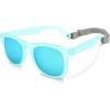 JAN & JUL Baby Toddler Kids’ Flexible UV-400 Polarized Sun-glasses with Strap for Girls Boys(Frosty Mint Aurora)