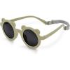 JAN & JUL Baby Toddler Kids’ Flexible UV-400 Polarized Sun-glasses with Strap for Girls Boys(Olive Khaki Bear)