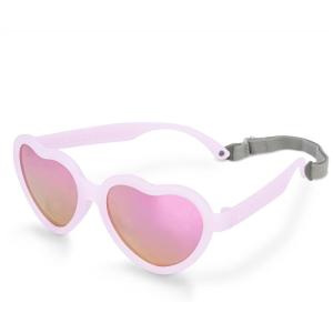 JAN & JUL Baby Toddler Kids’ Flexible UV-400 Polarized Sun-glasses with Strap for Girls Boys(Frosty Lavender Heart Aurora)