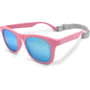 JAN & JUL Baby Toddler Kids’ Flexible UV-400 Polarized Sun-glasses with Strap for Girls Boys(Peachy Pink Aurora)