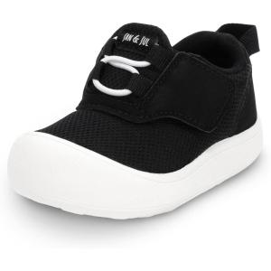 JAN & JUL Easy-On Toddler Shoes(Black Tie)