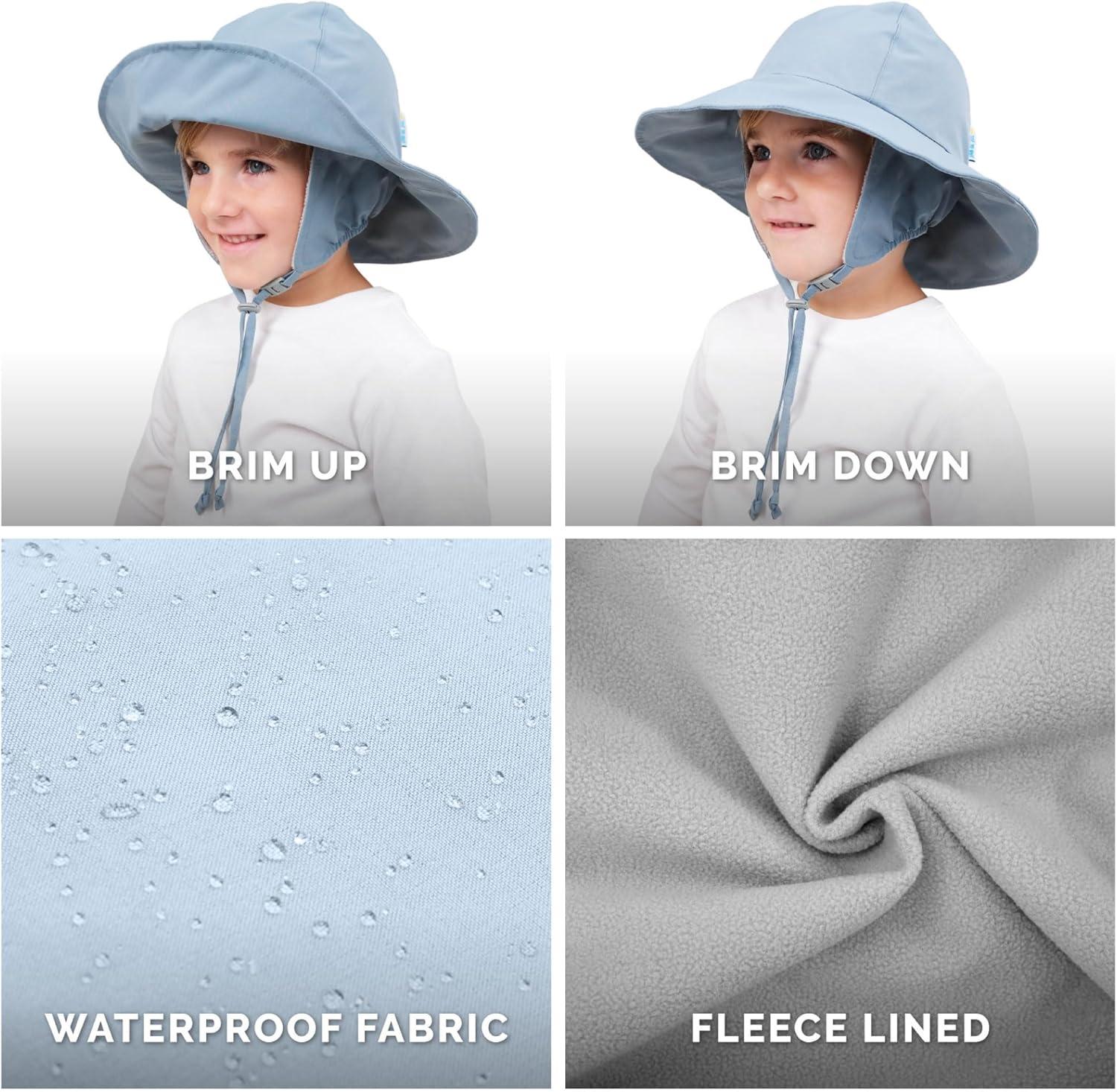 imageJAN ampamp JUL Waterproof Rain Hat for Toddlers and KidsDusty Blue