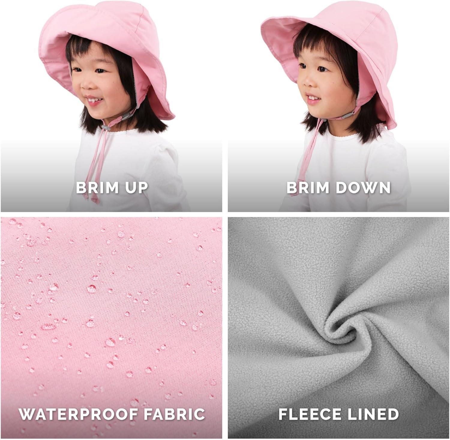 imageJAN ampamp JUL Waterproof Rain Hat for Toddlers and KidsDusty Pink