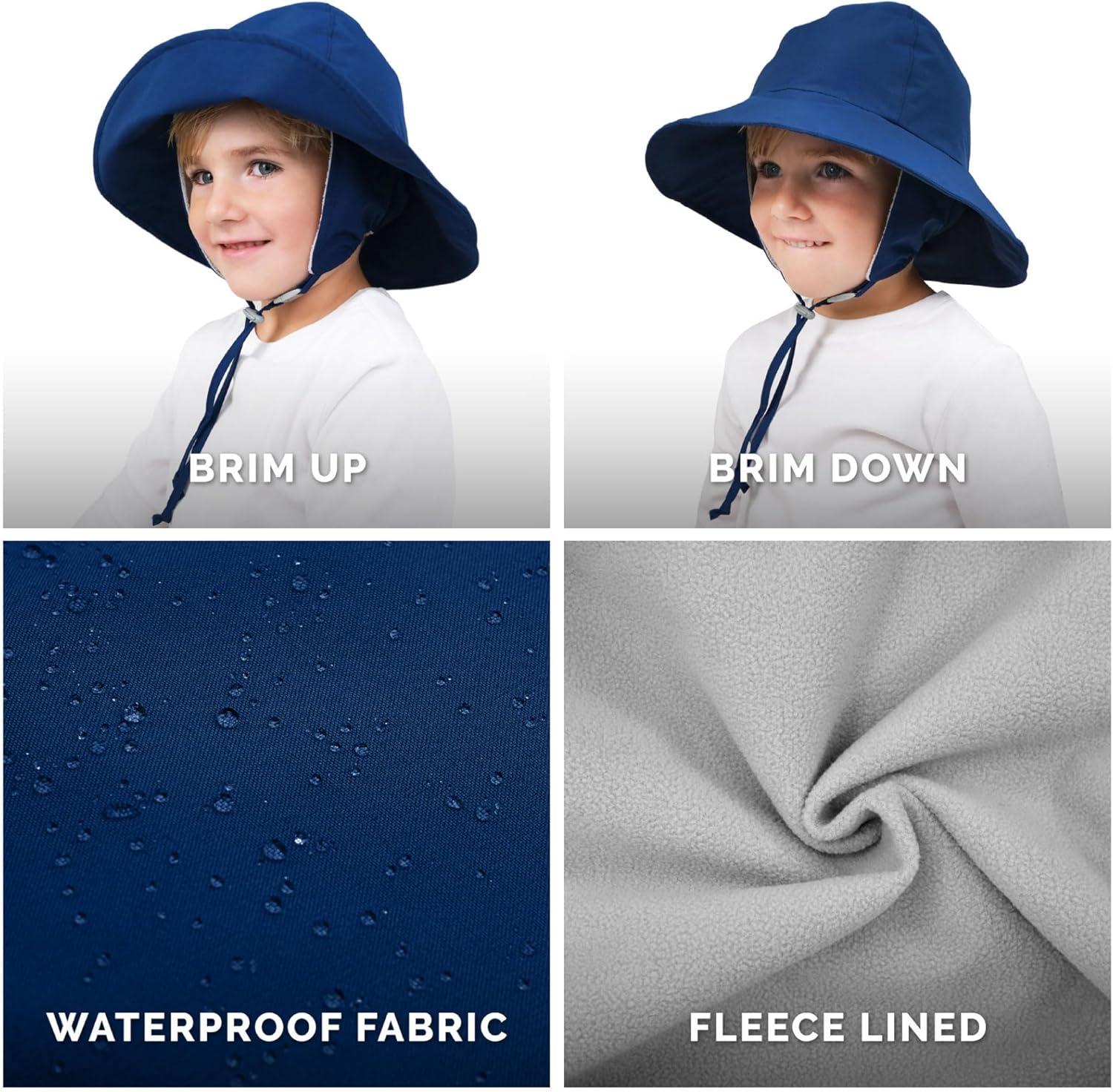 imageJAN ampamp JUL Waterproof Rain Hat for Toddlers and KidsNebula Blue