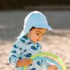 JAN & JUL Sun Soft Baby Cap | Cotton Neck Flap Hat for Littles(Baby Blue)