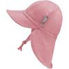 JAN & JUL Sun Soft Baby Cap | Cotton Neck Flap Hat for Littles(Dusty Rose)