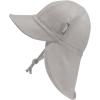 JAN & JUL Sun Soft Baby Cap | Cotton Neck Flap Hat for Littles(Grey)