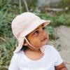 JAN & JUL Sun Soft Baby Cap | Cotton Neck Flap Hat for Littles(Light Pink)