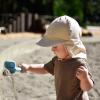 JAN & JUL Sun Soft Baby Cap | Cotton Neck Flap Hat for Littles(Oat)