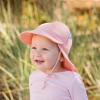 JAN & JUL Sun Soft Baby Cap | Cotton Neck Flap Hat for Littles(Rose Quartz)
